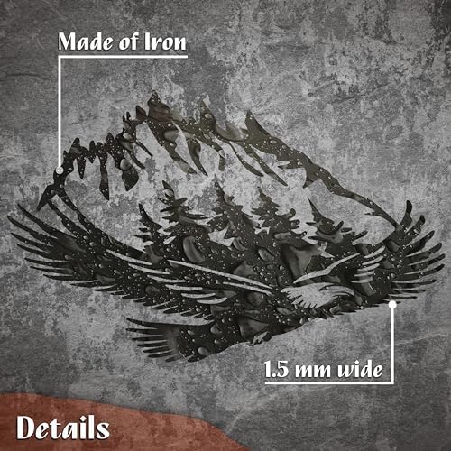 DIMARONGTON Black Iron Eagle Wall Art 13x12