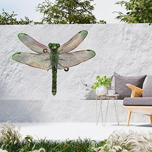 Metal Dragonfly Wall Decor 1142 Inch Green
