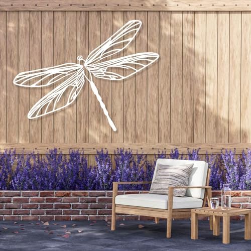 Cadeali Metal Dragonfly Wall Decor 30x19 Inch Gold
