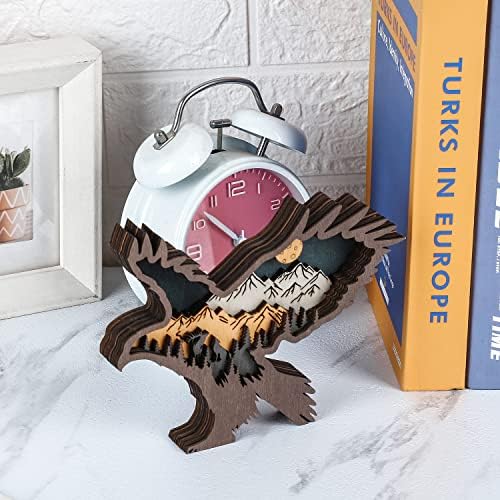 Laozai Wooden Forest Animals Wall Decor Sculpture
