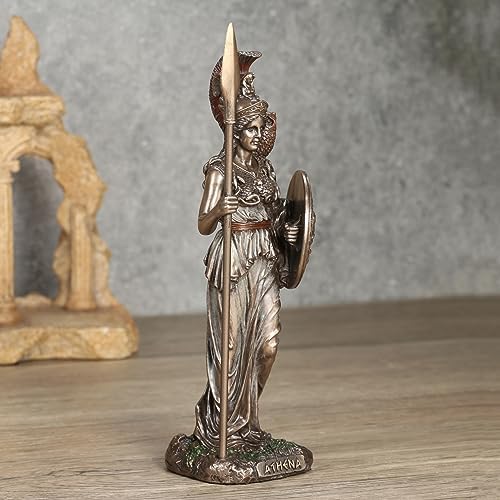Veronese Design Athena Resin Sculpture Cold Cast Bronze Finish