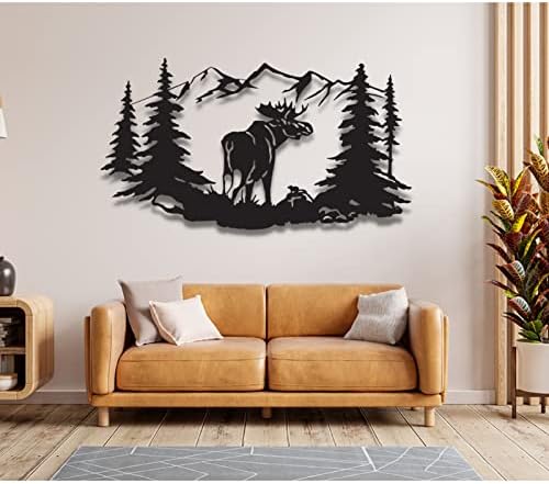 Moose And Deer Metal Wall Decor Sculpture