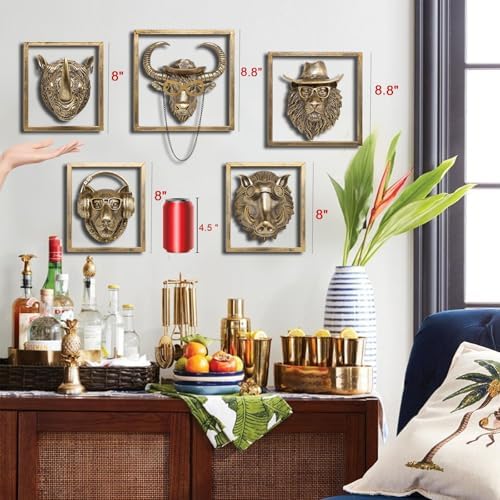 JJALIGHTS Exquisite Resin Leopard Wall Sculpture
