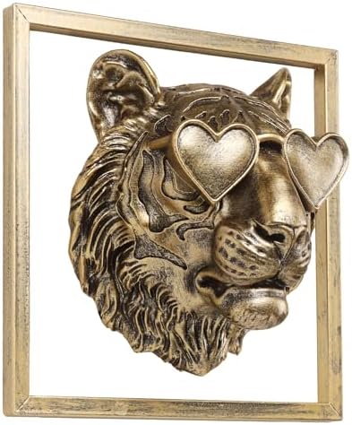 Animal Heads Wall Decor with Metal Frame 1