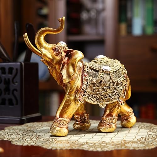 Lucky Elephant Statue 7 Inch Home Decor Figurine
