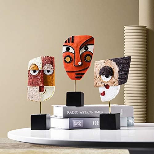 4pcs Handcrafted Resin Abstract Statues Home Decor Sculptures