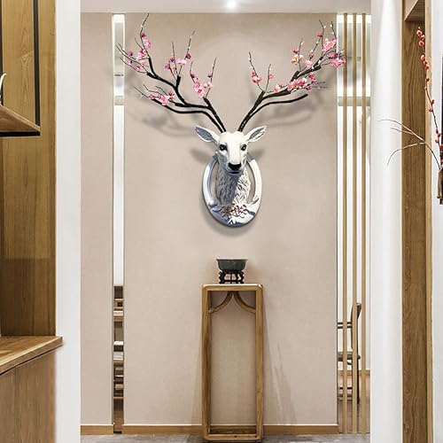 Faux Deer Head Wall Decor Large Rustic Sculpture