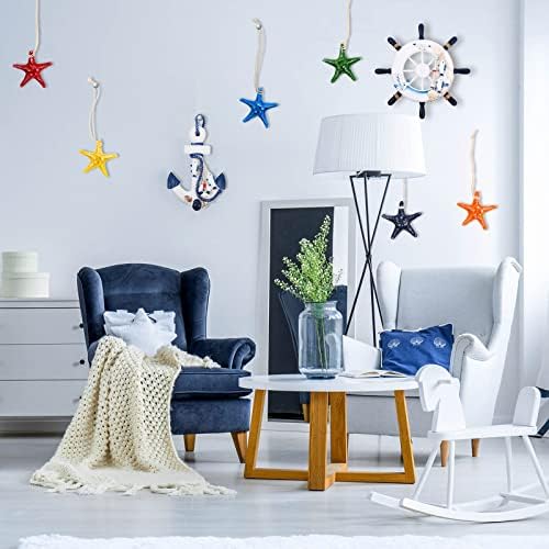 Marsui 11 Pcs Wooden Nautical Wall Decor Blue Set