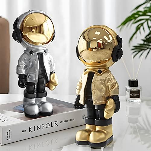 Dosker Astronaut Statue Gold Figurine Desktop Decor