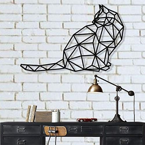 Modern Metal Cat Wall Decor 18W x 12H