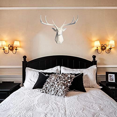 Faux Taxidermy Deer Head Wall Art - 8 Point Buck Sculpture