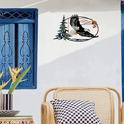 Colorful 3D Metal Eagle Wall Art Sculpture