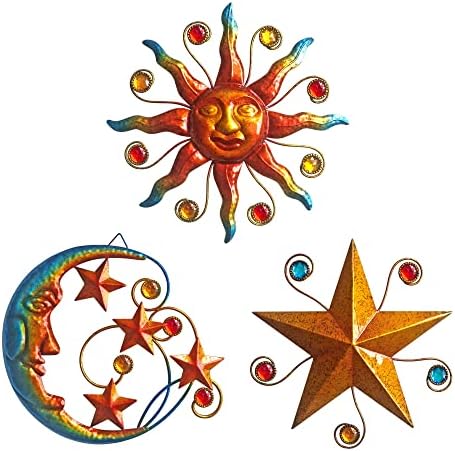 Limygus Set of 3 Wall Art Sculptures - Celestial Decorations