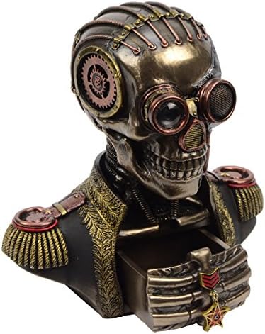 Veronese Design 75 Inch Tall Steampunk Secret Skeleton Band Uniform Bust Statue