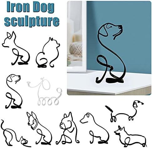 Metal Dog Minimalist Wall Sculpture Art Decor