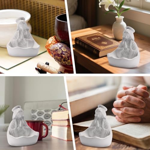 Exquisite Virgin Mary Statue with Rosary Holder