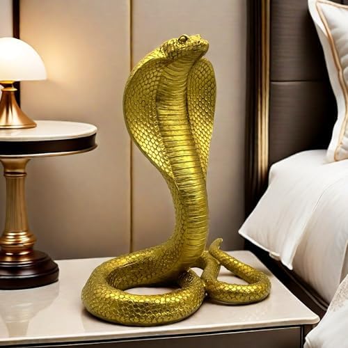 10 Inch King Cobra Snake Statue Figurine Decor Collectible