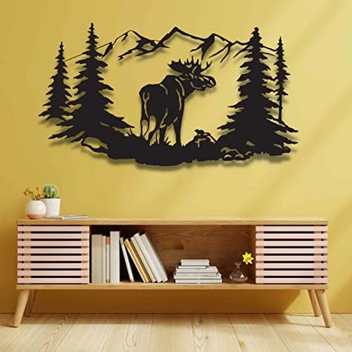 Moose And Deer Metal Wall Decor Sculpture