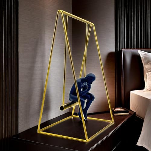 FUNSXBUG Thinker Statue 115 Inch Swing Sculpture