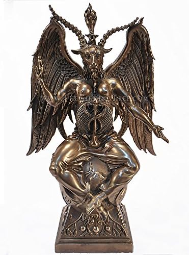Baphomet Horned Goat God Statue 15 Inch Cold Cast Bronze