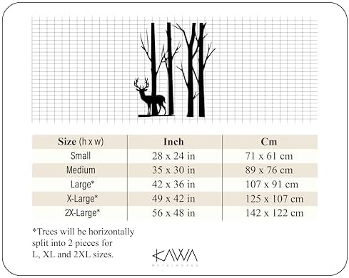 Kawa Metalworks Trees and Deer Wall Art Decor