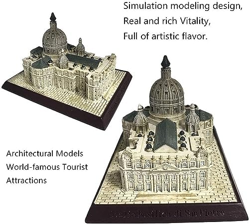 St Peters Basilica Resin Sculpture Decor Gray