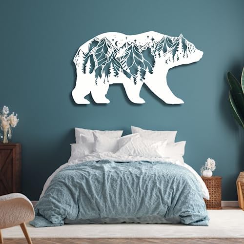 Fayholy Bear and Forest Wall Decor Art