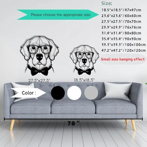 KingGenius Dog Metal Wall Art Minimalist Design