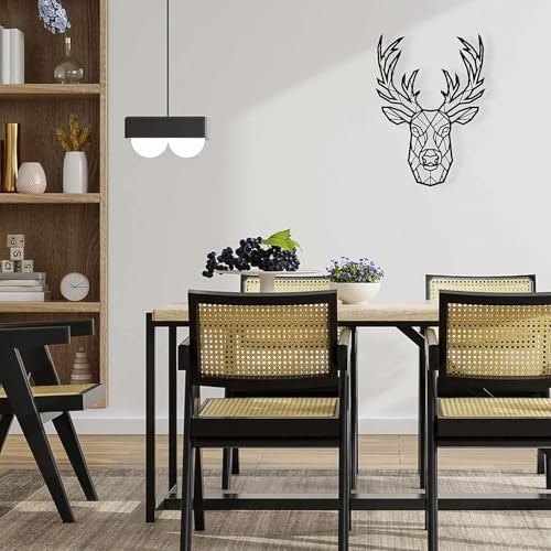 keluly Floating Wall Sculpture Deer Made of Steel