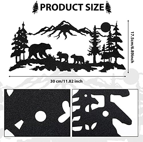 Moxweyeni Metal Bear Wall Art Decor 118x69 Inch