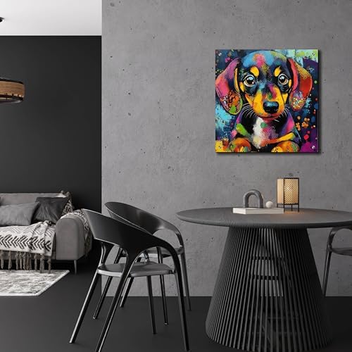 Epic Art Woof Dachshund Wall Art 24x24