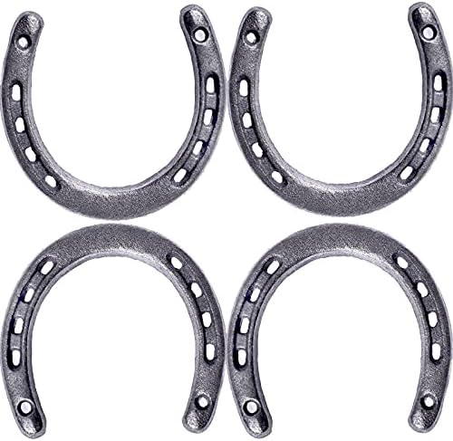 GGTYHAO 4PCS Cast Iron Horseshoe Wall Decor