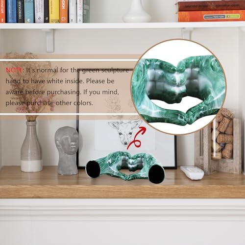 Heart Hands Sculpture Decor for Shelves Table