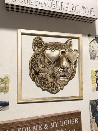 Animal Heads Wall Decor with Metal Frame 1
