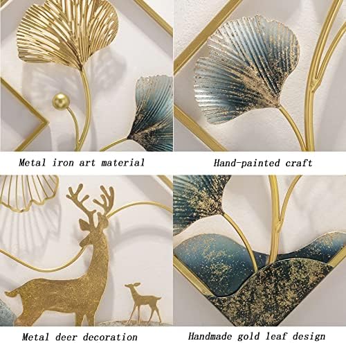 Tarkay 3 Piece Metal Wall Art Ginkgo Leaf Sculptures