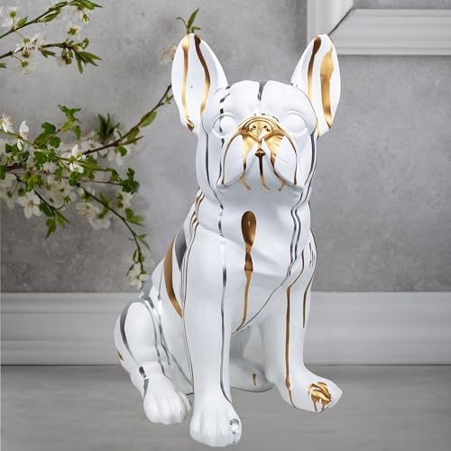 Bulldog Statue Home Decor Resin Sculpture for Living Room