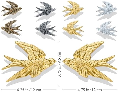 AMOIENSIS Gold Accent Bird Sculpture Set of 2