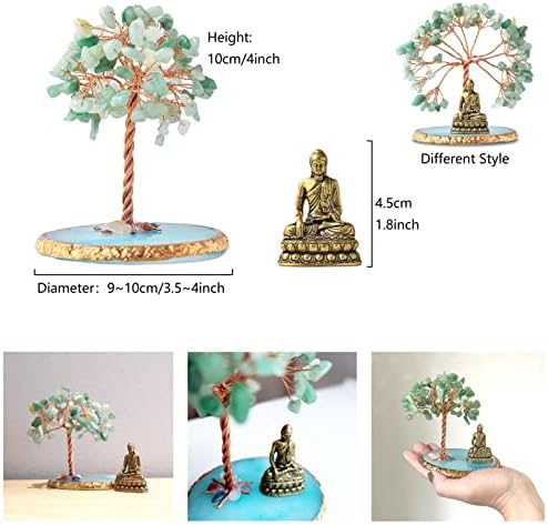 Buddha Statue Healing Crystal Tree for Positive Energy