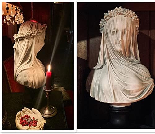Enrotar Veiled Lady Bust 98 Inch Gothic Statue Handmade Sculpture