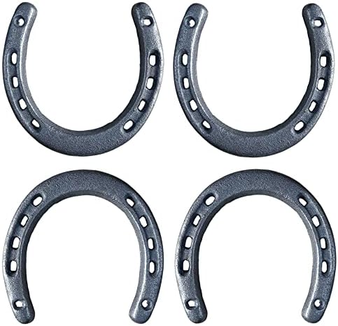HDFSP 4PCS Cast Iron Horseshoe Wall Decor