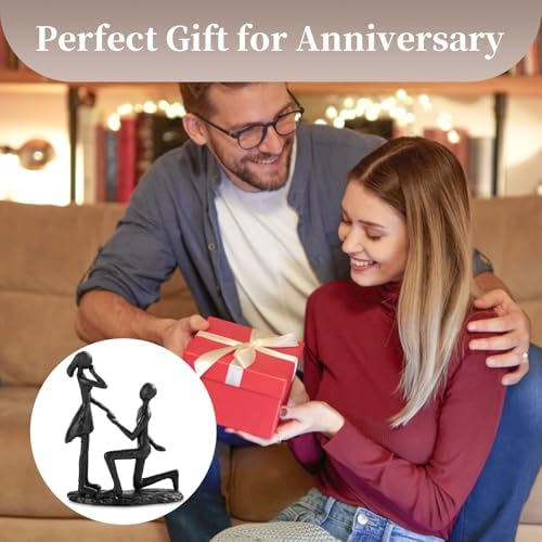 Iron 6th Anniversary Couple Sculpture Gift for Her