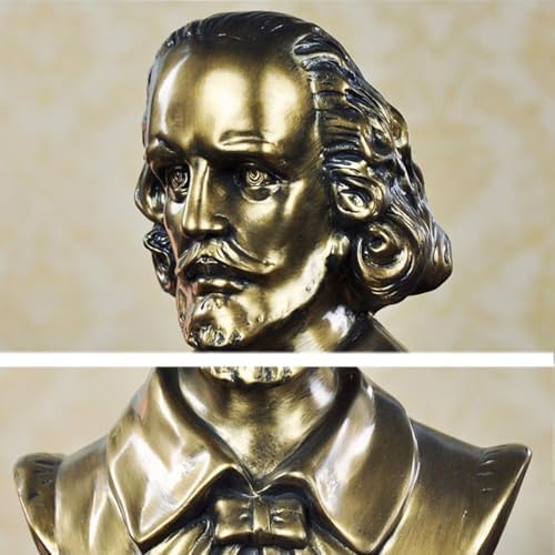 Shakespeare Bust Bronze Statue 12 Inches Resin Sculpture