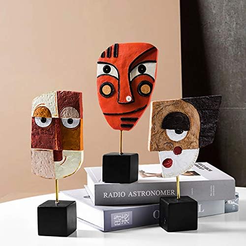 4pcs Handcrafted Resin Abstract Statues Home Decor Sculptures