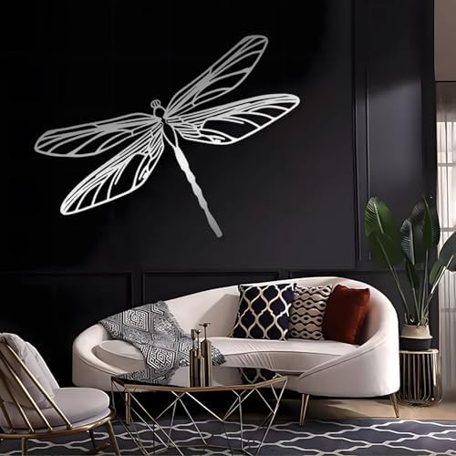 Cadeali Metal Dragonfly Wall Decor 30x19 Inch Gold