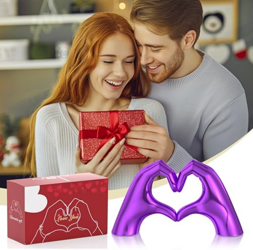 Purple Heart Hands Decor for Home and Wedding