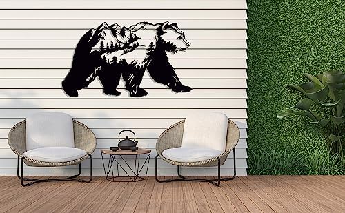 Bear Metal Wall Decor - 197 x 114 Inch