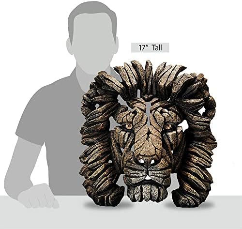 Enesco Edge Sculpture Gold Lion Figurine 1693 Inch