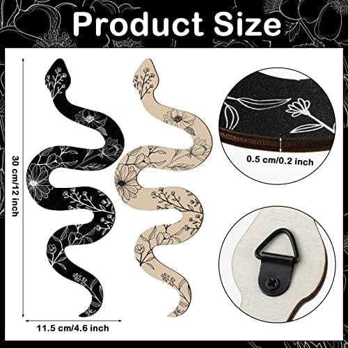 Gerrii Set of 2 Earthy Wall Decor Wooden Snake Art