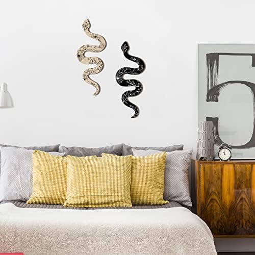 Gerrii Set of 2 Earthy Wall Decor Wooden Snake Art