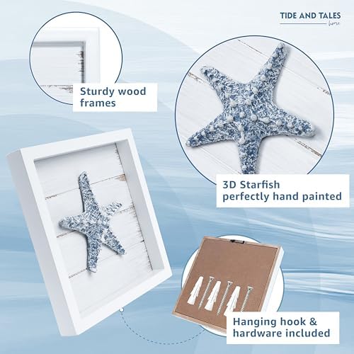 TideAndTales 3D Starfish Wall Art Set of 3